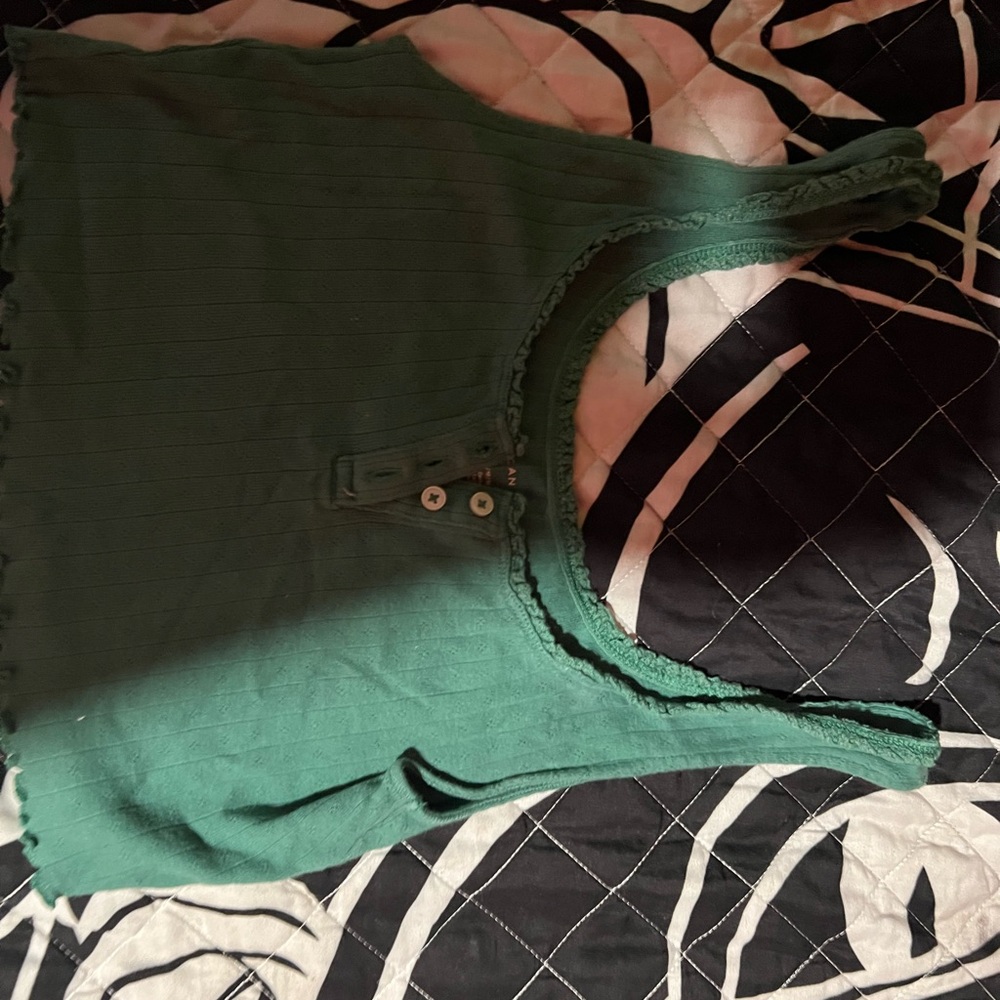 Green Sleeveless Women's Top